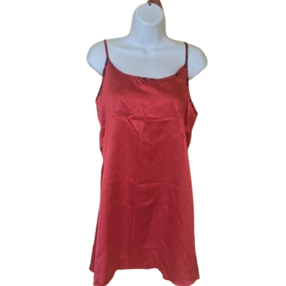 ---   * Red Satin Nightie Size Large